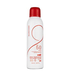 Spray trasparente protezione solare SPF 50+ SNEP: protezione solare invisibile ad alta efficacia