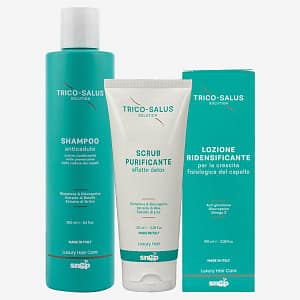 KIT ANTICADUTA SNEP per capelli, Shampoo Lozione Scrub