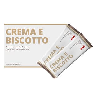 BARRETTA SOSTITUTO DI PASTO ALLA CREMA & BISCOTTO SNEP per dimagrire e mantenere il peso forma