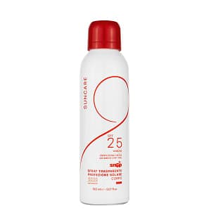 spray trasparente protezione solare spf 25 snep