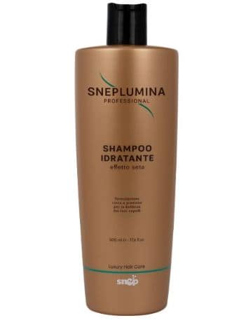 SNEPLUMINA Shampoo idratante effetto seta con olio di Argan, collagene e proteine della seta