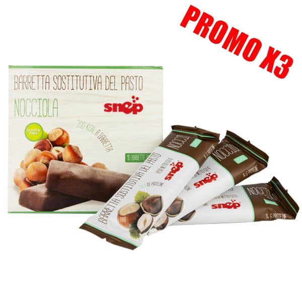 barretta sostituto di pasto alla nocciola promo 3x snep