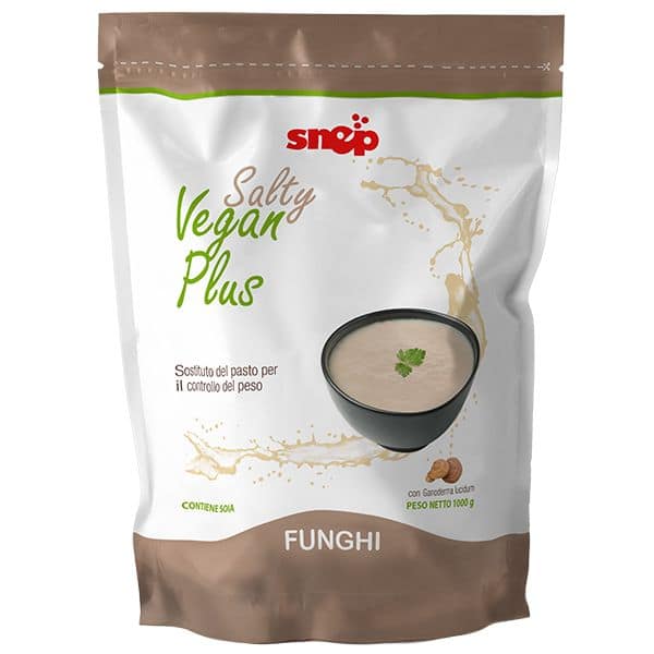 PLUS VEGAN SALTY FUNGHI SNEP PLUS VEGAN SALTY FUNGHI SNEP in busta da 1000g per dieta vegana